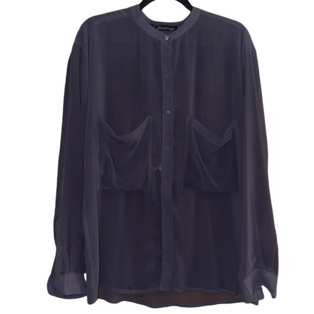 Patterson of Kincaid sz M sheer blouse